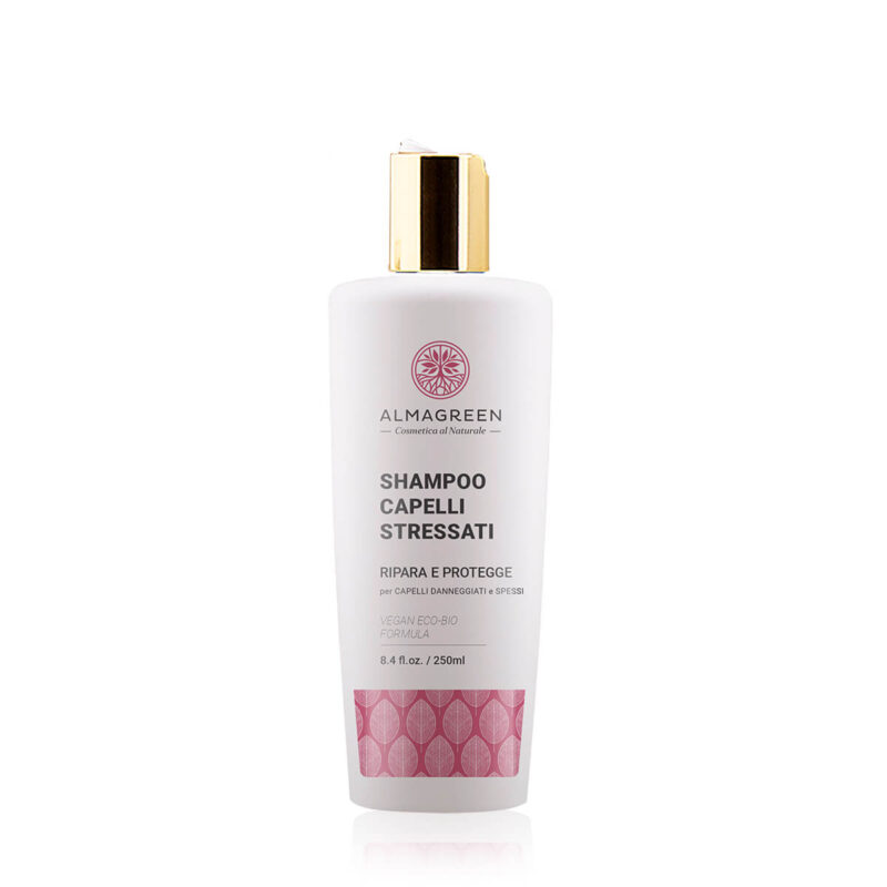 Shampoo capelli fragili e stressati ripara e protegge - Almagreen Cosmetica al naturale