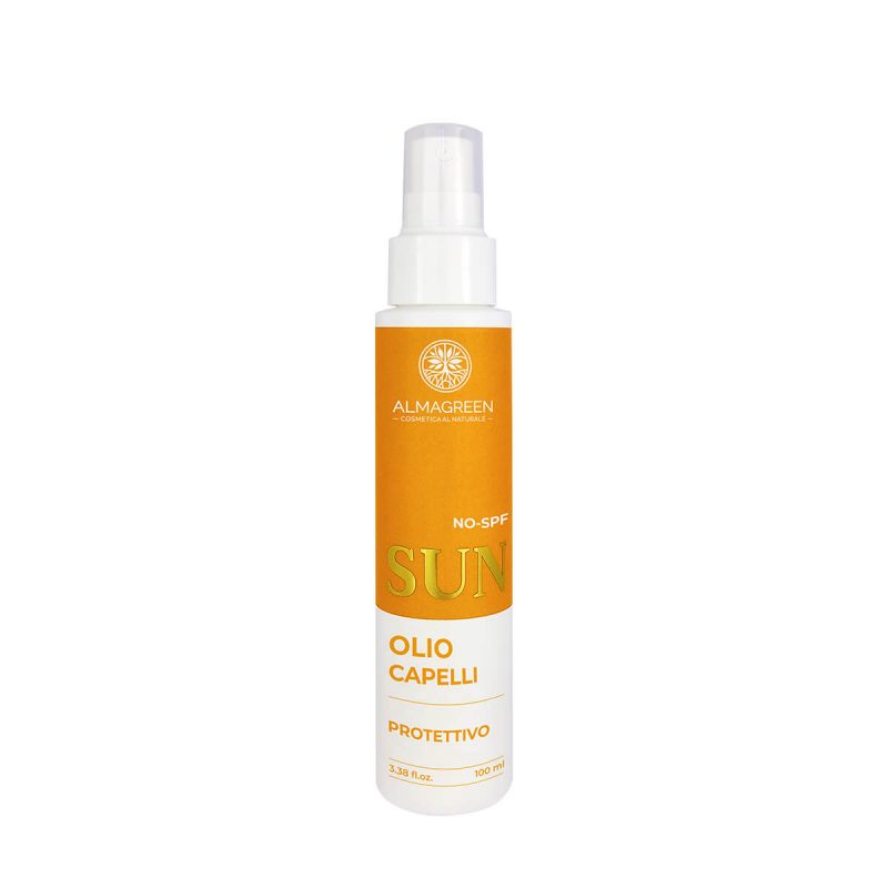 Olio solare spray protettivo capelli - Almagreen - Cosmetica al Naturale