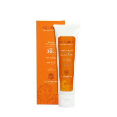 Crema solare protettiva alta SPF 30 - Almagreen - Cosmetica al Naturale