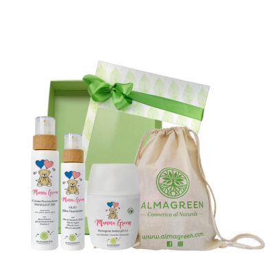 Set Regalo per la neomamma, premaman, mamma - Box confezione regalo con sacca in omaggio - Almagreen - Cosmetica al naturale
