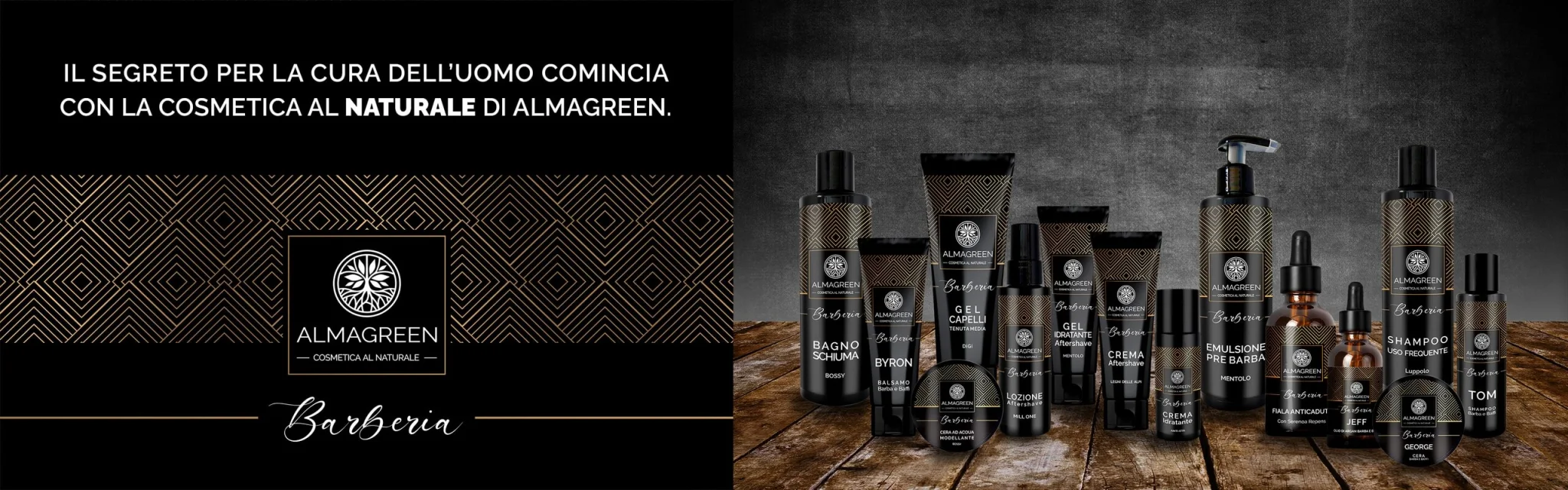 Scopri la linea uomo - Barberia - Cosmetica al Naturale - Almagreen
